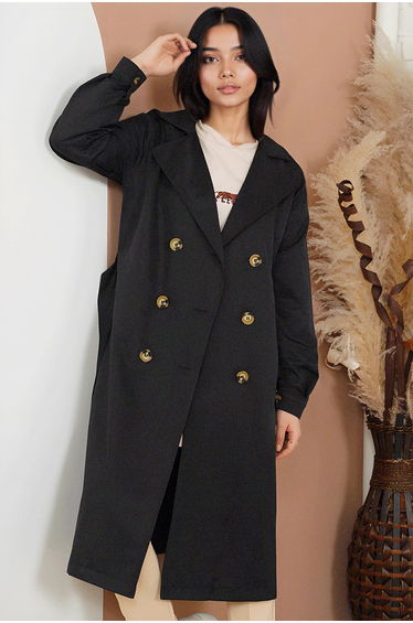 BDART Double Breasted Long Trench Coat