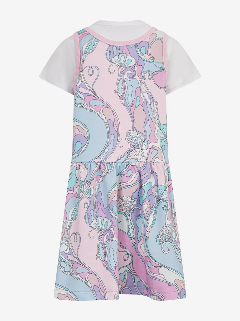 PUCCI Girls Orchidee Print Dress in Pink