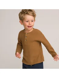 Pack of 2 T-Shirts with Grandad Collar and Long Sleeves - 4