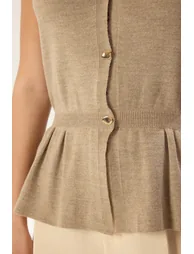 Mink Peplum Vest - 3