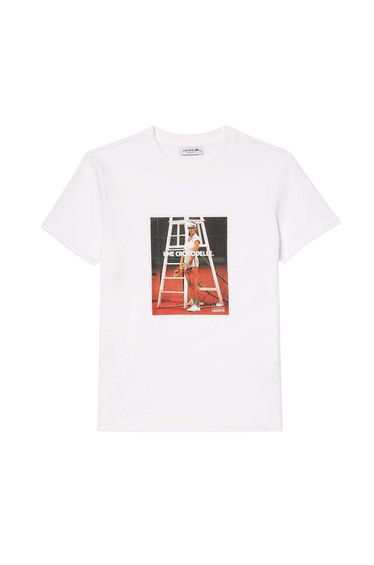 Lacoste Womens/Ladies Printed Piqué T-Shirt - White