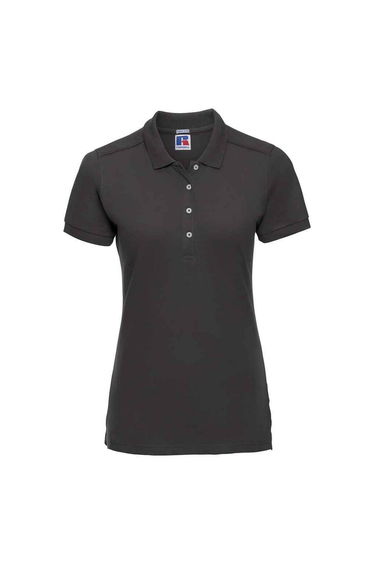Russell Womens/Ladies Pique Stretch Polo Shirt - Black