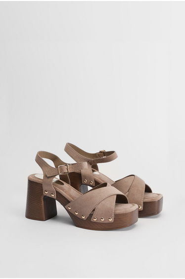 Maddy Faux Suede High Heel Chunky Platform Sandals