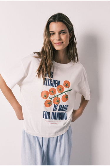 White 100% cotton short sleeve T-shirt