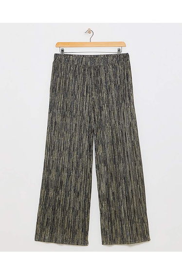Metallic Wide Leg Trousers