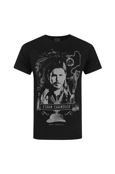Penny Dreadful Official Mens Ethan Chandler T-Shirt - Black