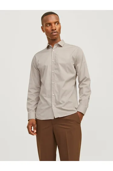Solid Slim Fit Shirt with Button Placket