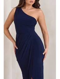 Athena |A Navy One Shoulder Maxi Dress - 2