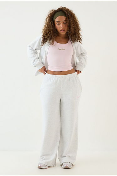 DSGN Studio Lightweight Mid Rise Wide Leg Jogger - ash grey