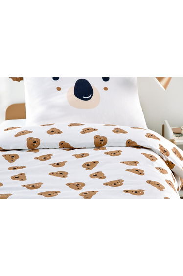 Koala Child's Duvet Cover Set in 50% Recycled Cotton with Rectangular Pillowcase