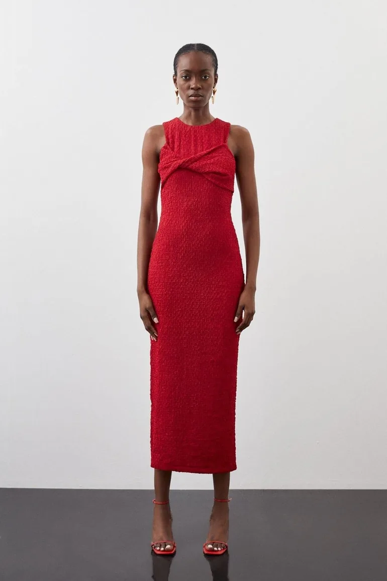Crinkle Jersey Sleeveless Dress