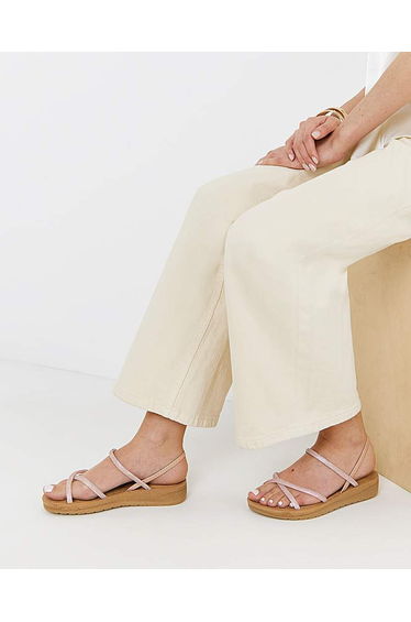 Sparkly Comfort Sandals Extra Wide