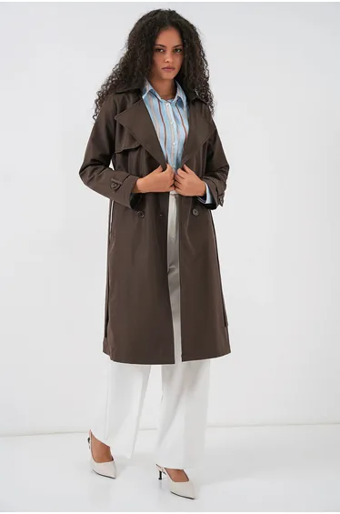 BDART Double Breasted Long Trench Coat