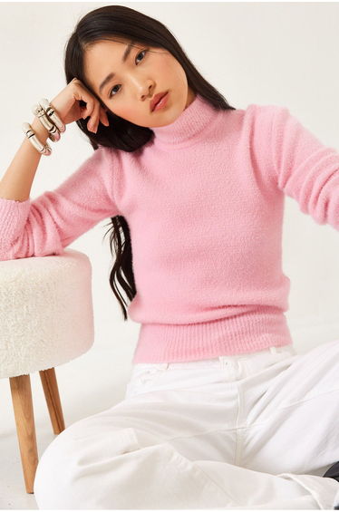 Women's Half Turtleneck Soft Knitwear Sweater