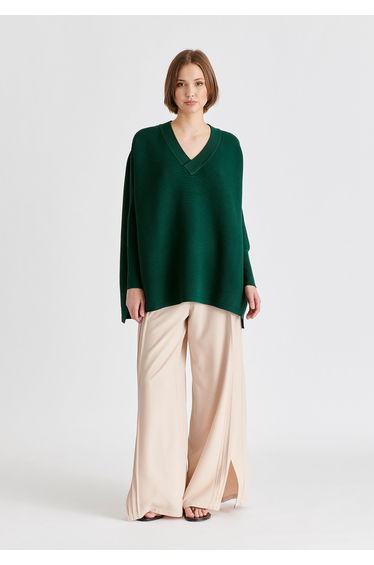 Paisie V-Neck Ribbed Jumper