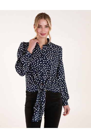 Abstract Polka Dot Oversized Shirt