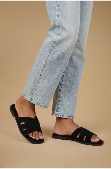 Good For The Sole: Farah Faux Suede Comfort Sliders