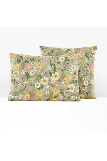 Rosemary Green Cotton & Washed Linen Pillowcase