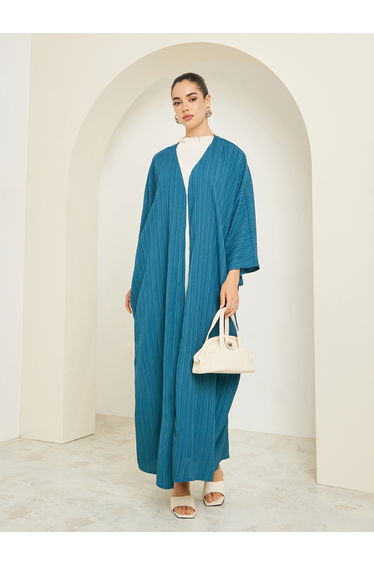 Women Teal Textured Abaya