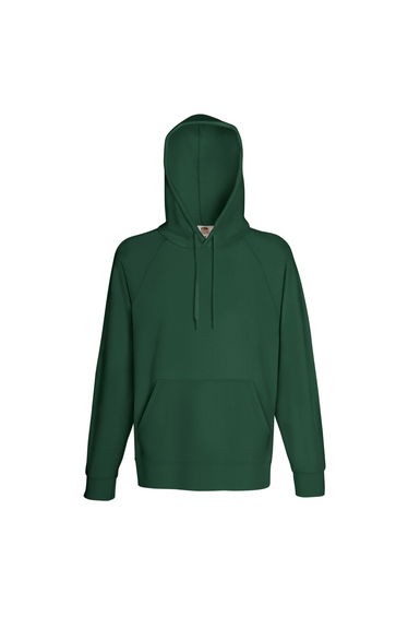 Fruit Of The Loom Mens Lightweight Hooded Sweatshirt / Hoodie (240 GSM) - Bottle Green
