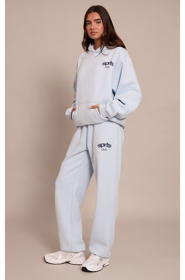 Light Blue PLT Sports Club Cuffed Sweatpants