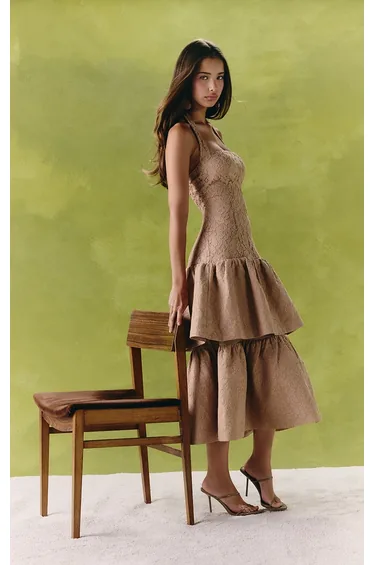 green emerald velvet dress Girls Embroidered Folk Swing Dress