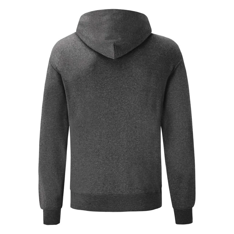 Fruit of the Loom Mens Classic Heather Hoodie - Dark Heather Grey - 1