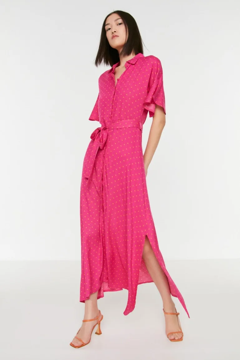 Dress - Pink - Shirt dress - 1