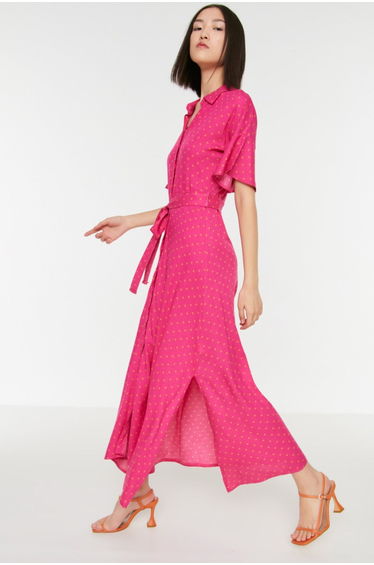 Dress - Pink - Shirt dress