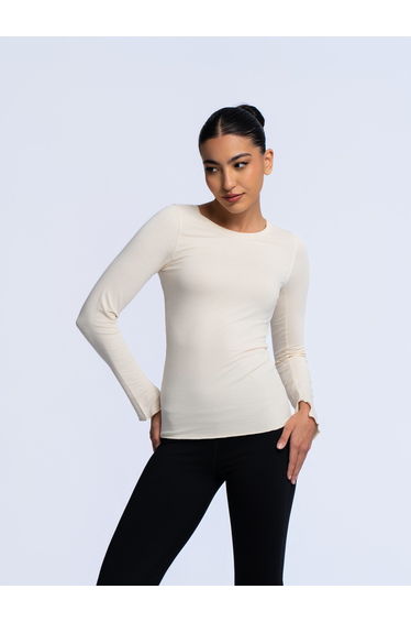Essential Long Sleeve Top - STONE GREY