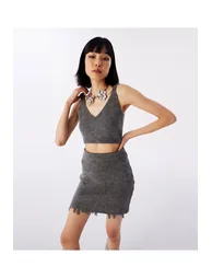 Slim-fit suspender knitwear