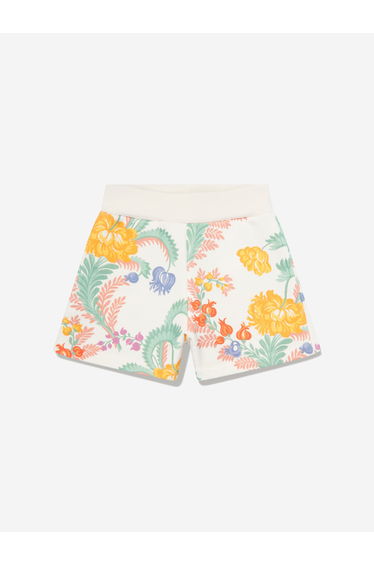 Girls Floral Shorts in Ivory