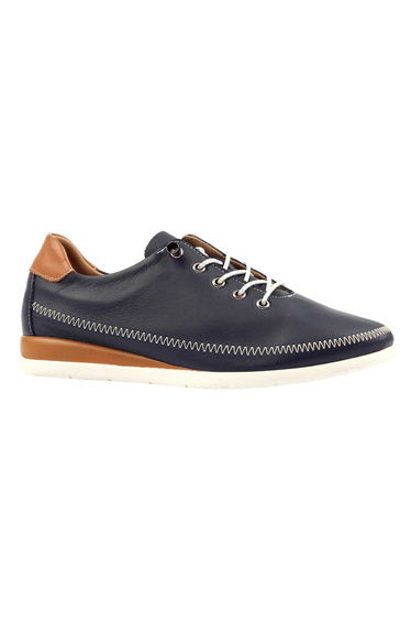 Lunar Womens/Ladies Penelopy Leather Trainers - Navy