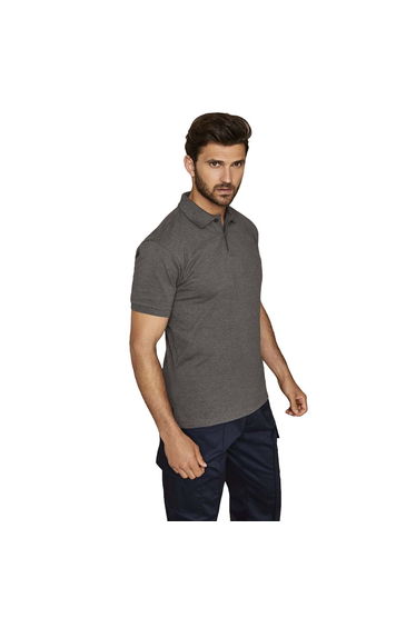 Asquith & Fox Mens Plain Short Sleeve Polo Shirt - Charcoal
