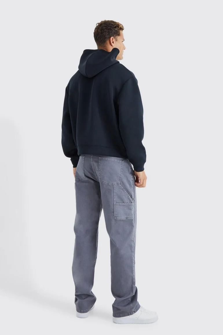Tall Relaxed Overdye Carpenter Trouser - charcoal - 1