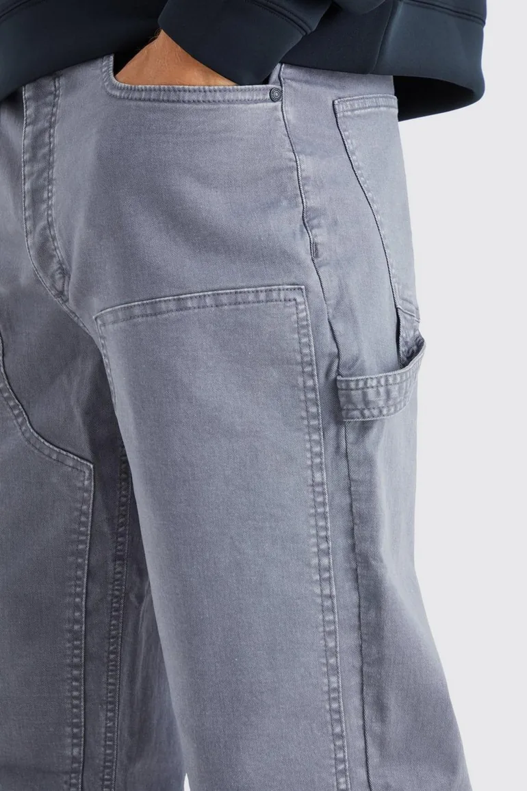 Tall Relaxed Overdye Carpenter Trouser - charcoal - 2