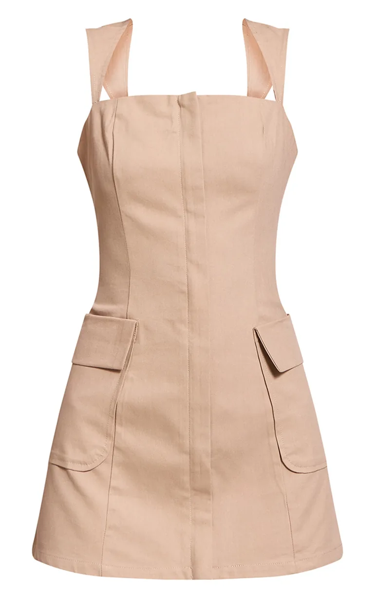 bodycon zip up dress Women's Black Zip Up Pocket Detail Bodycon Dress