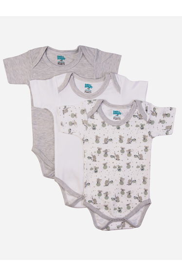 Pack of 3 - Round Neck Printed Romper