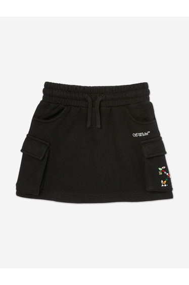 Off-White Girls Arrow Stones Cargo Skirt in Black