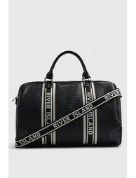 Black Webbing Front Monogram Barrell Bag