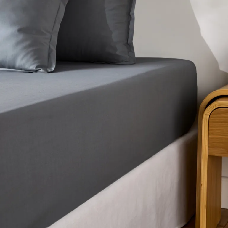 35cm 100% Cotton Percale 200 Thread Count Fitted Sheet - 3