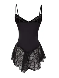 Black Jersey Buttoned Plain Cupless Babydoll - 1