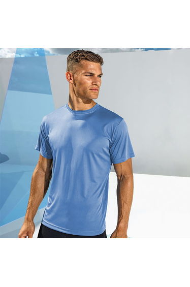 Tri Dri Mens Short Sleeve Lightweight Fitness T-Shirt - Cornflower