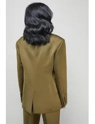 Premium Satin Oversized Blazer Co-ord - 2