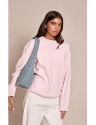 Pink Blanket Stitch Knit Jumper - 3