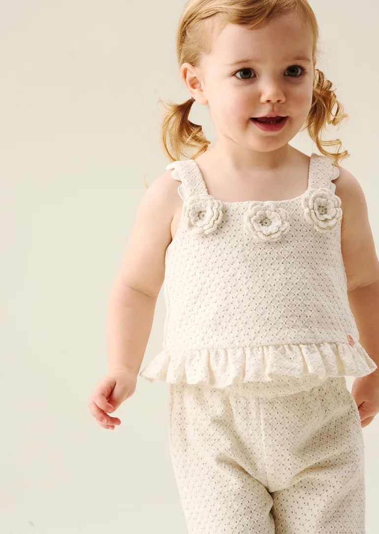 Rita Bow Crochet Frill Set - 1