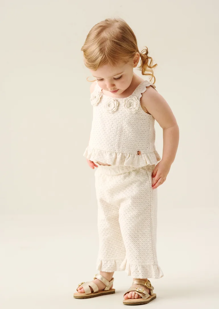 Rita Bow Crochet Frill Set