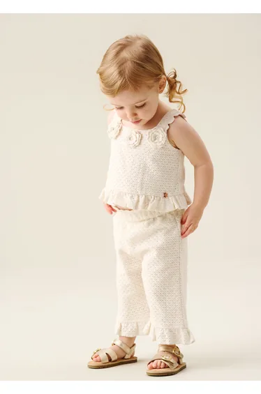 Rita Bow Crochet Frill Set