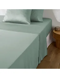 Opale Plain Cotton Sateen Flat Sheet - 1