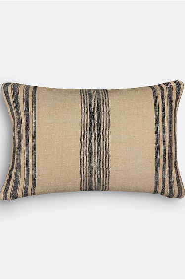 Belaga Striped Rectangular Cotton & Linen Cushion Cover
